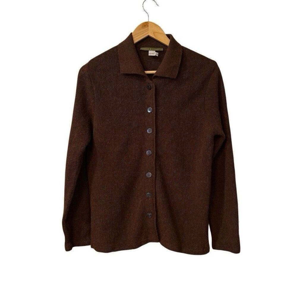 Peruvian Connection Cardigan Size Medium 100% Alpaca Button Up Knit